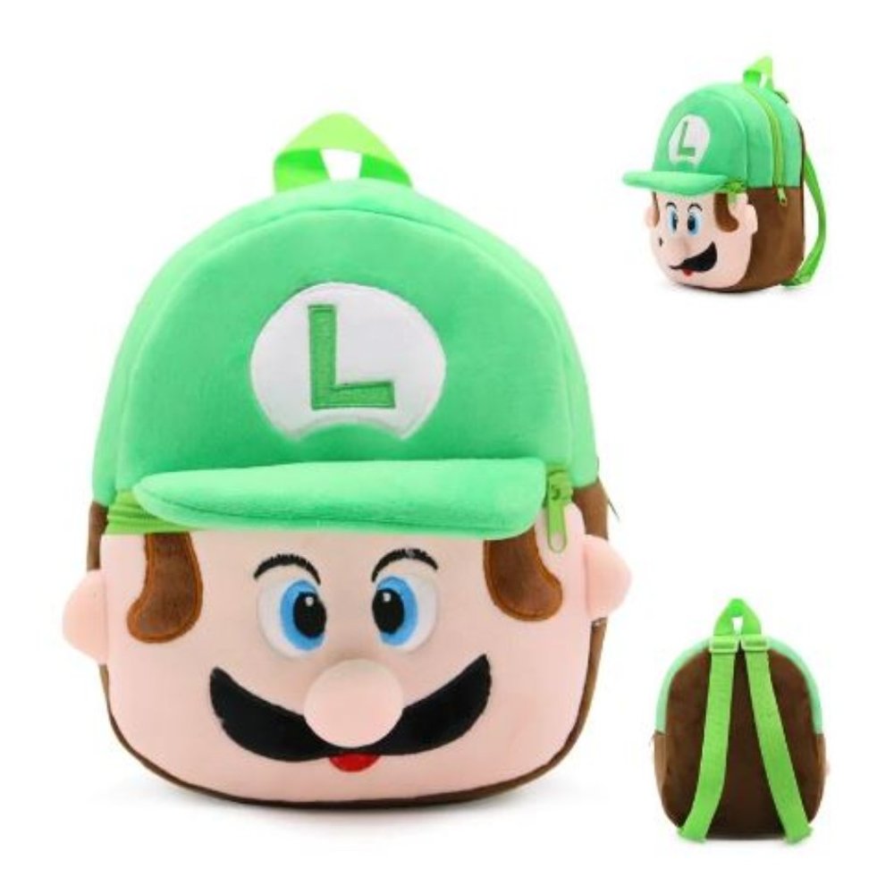 Luigi Plush Backpack School Bag 10"